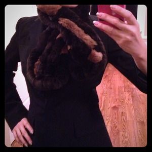 Real Sheared rabbit fur scarf