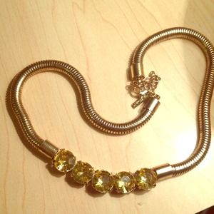 Gold and Yellow Collar Necklace