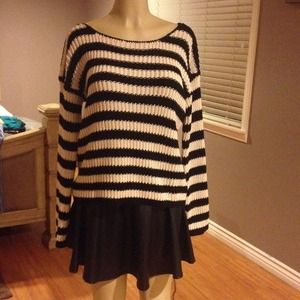 Black and white sweater