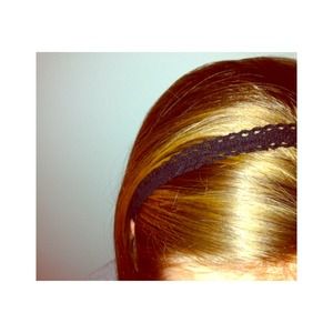 black, lace, headband ♣️