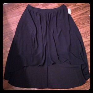 Black Hi Lo Skirt