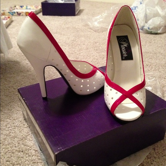 White heels.