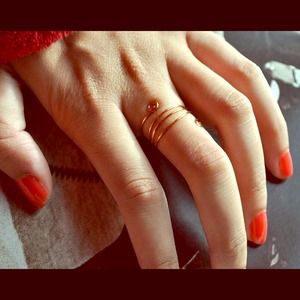 Double Band Copper Ring