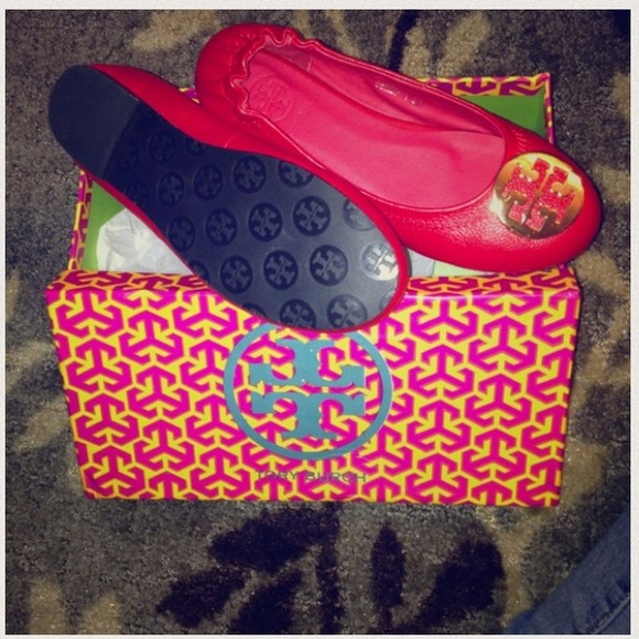 Tory Burch New red flats