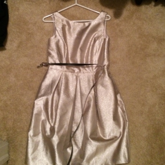 NWT gold shimmer WHBM dress