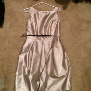 NWT gold shimmer WHBM dress
