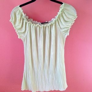 Lime green cap sleeve top