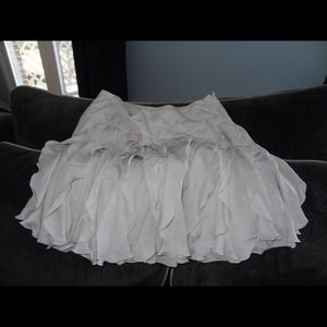 INC Gray Ruffle Skirt