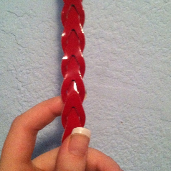 Bright red woven belt!!