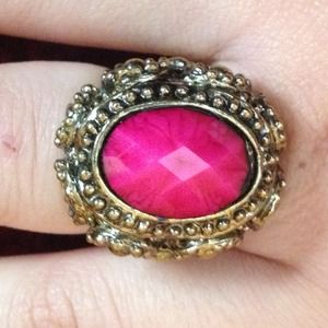 Very gorgeous gold and pink ring!