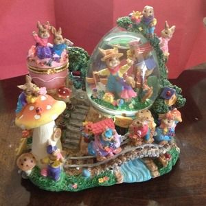 This one is a true beauty ! Easter water globe.