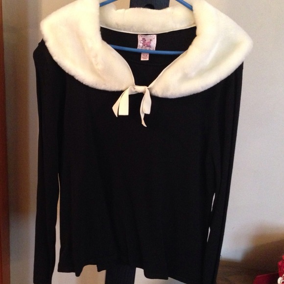 Fur Trim blouse/shirt