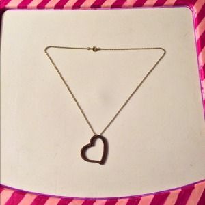 Brown Heart Chain Necklace