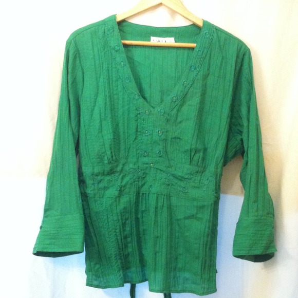 Green bohemian top XL