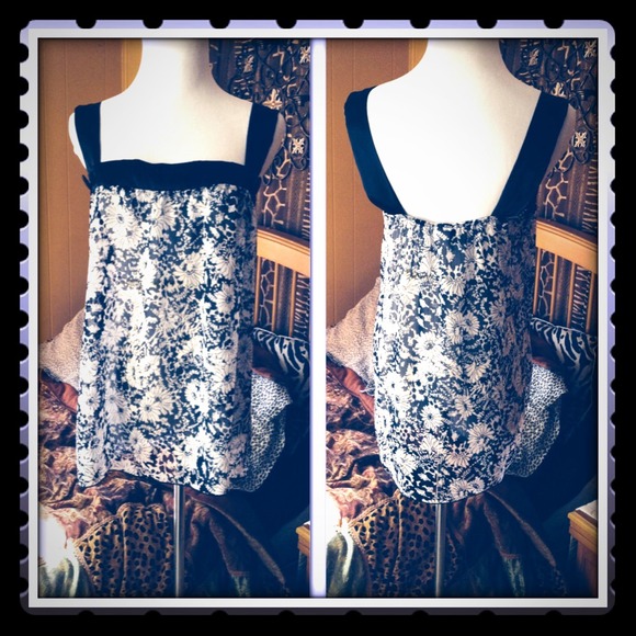 Romantic flowing top with silky straps