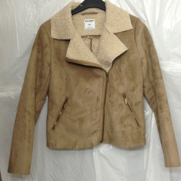 New Price!  Never worn faux shearling moto jacket!