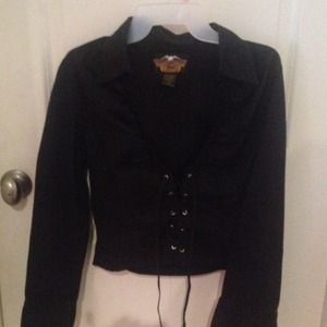 Harley Davidson Lace up blouse