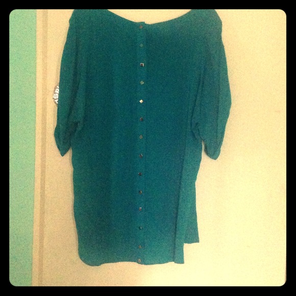 Turquoise shirt dress