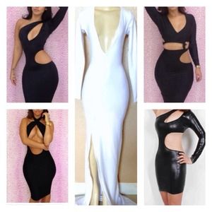 Black white combo white dress plus any 2 black