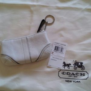 Coach Coin purse- White leather