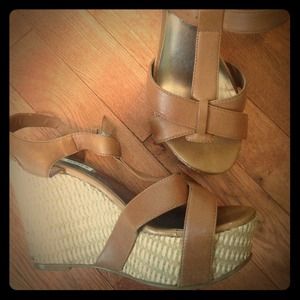 ❌Reserved❌ Steve Madden straw wedges