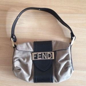 Small Fendi leather and fabric bag