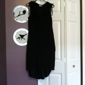Black lace overlay dress