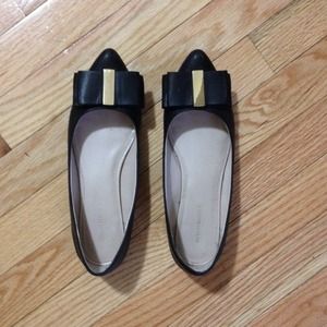 Banana Republic black bow flats