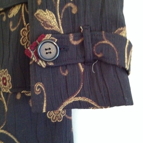 Brown Floral Vintage Style Coat - Picture 3 of 4