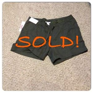 Forest green maternity shorts. SOLD!