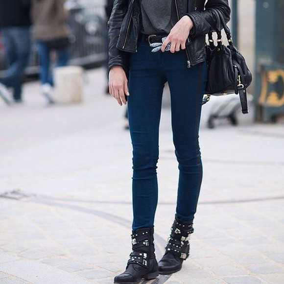 Tuxedo Stripe Skinny Jeans