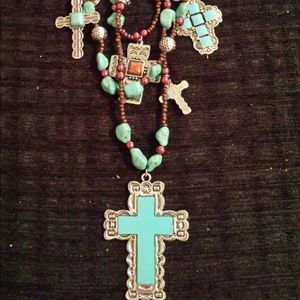 Brown and turquoise necklace