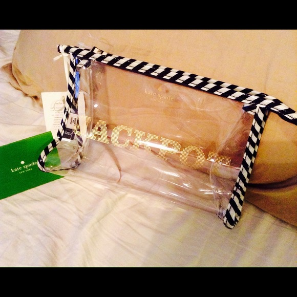 Kate Spade JACKPOT clear makeup bag