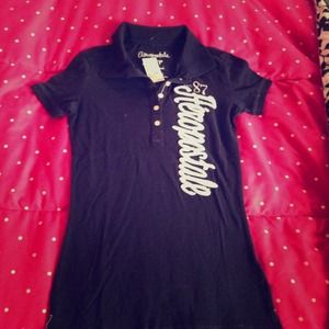 Aeropostale  A87 Solid Polo comes in a Navy xs