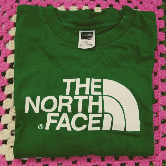 Green Men's Medium North Face shirt (L for women)
