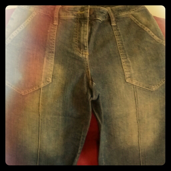 INC CROPPED, wide leg jeans.Perfect for tall boots - Picture 1 of 3