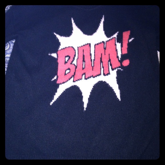 Black "BAM" sweater