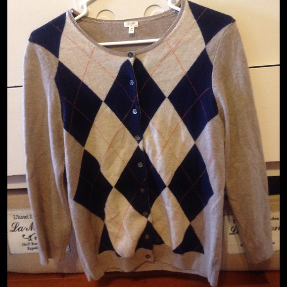 J.CREW Argyle cardigan! - Picture 1 of 1