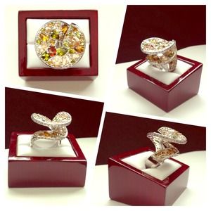 NYE SALE Colorful Crystal Ring! One of a Kind