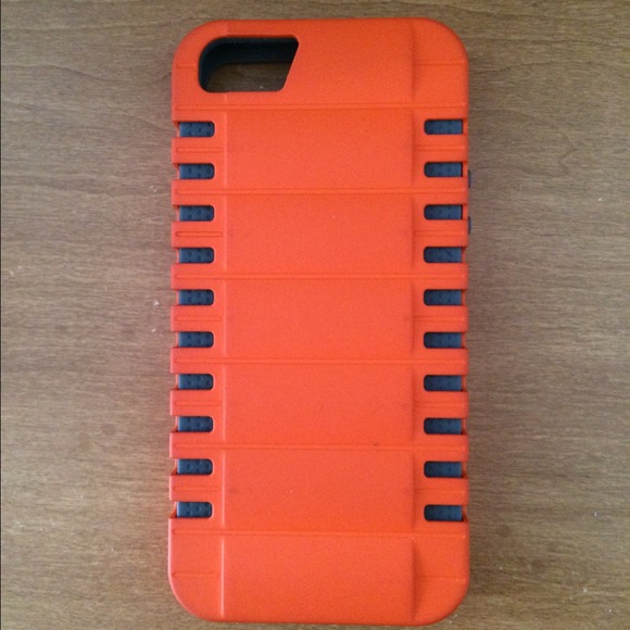 Two piece orange/gray iphone 5/5s case