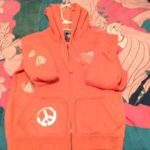 PINK hooded sweatshirt coach wallet makeup bag