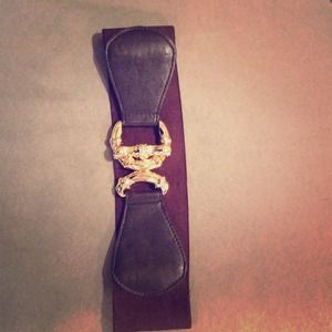 Bebe brown and gold belt