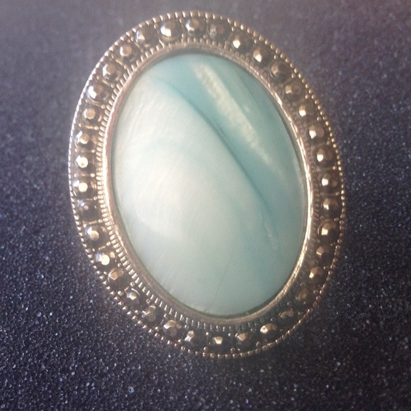 Silver ring with Blue stone