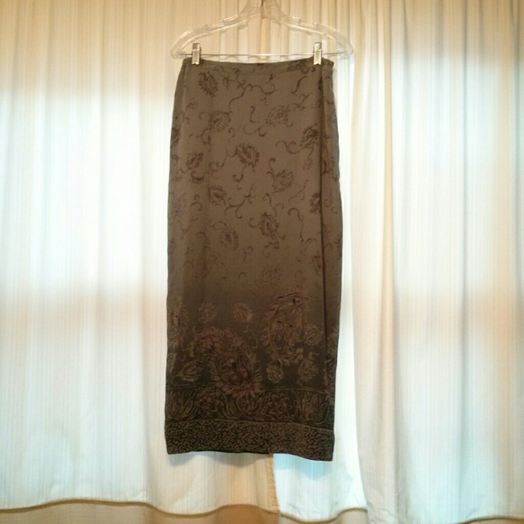 Pendleton Gray Ombre Skirt Pink Paisley
