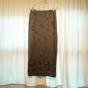 Pendleton Gray Ombre Skirt Pink Paisley