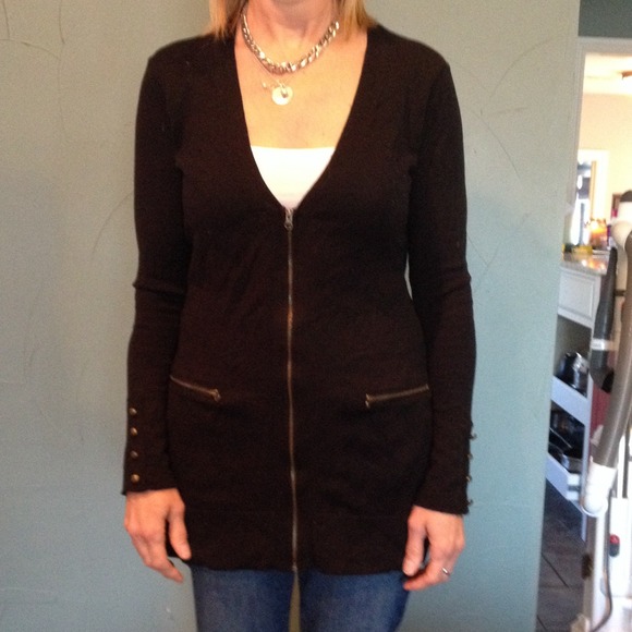 Black cardigan