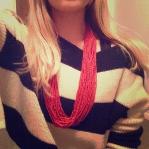 Coral beaded necklace