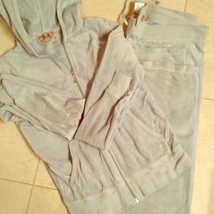Juicy Couture size medium light green track suit