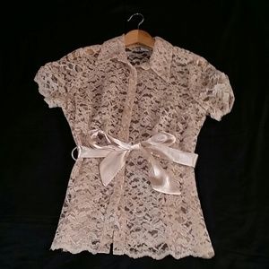 Pale Pink Lace Top