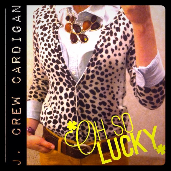 Spotted J. Crew Cardigan